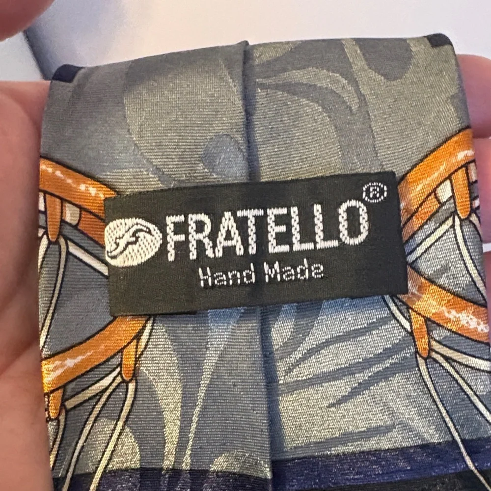 Fratello Vintage Basketball Hoop Black Necktie Tie